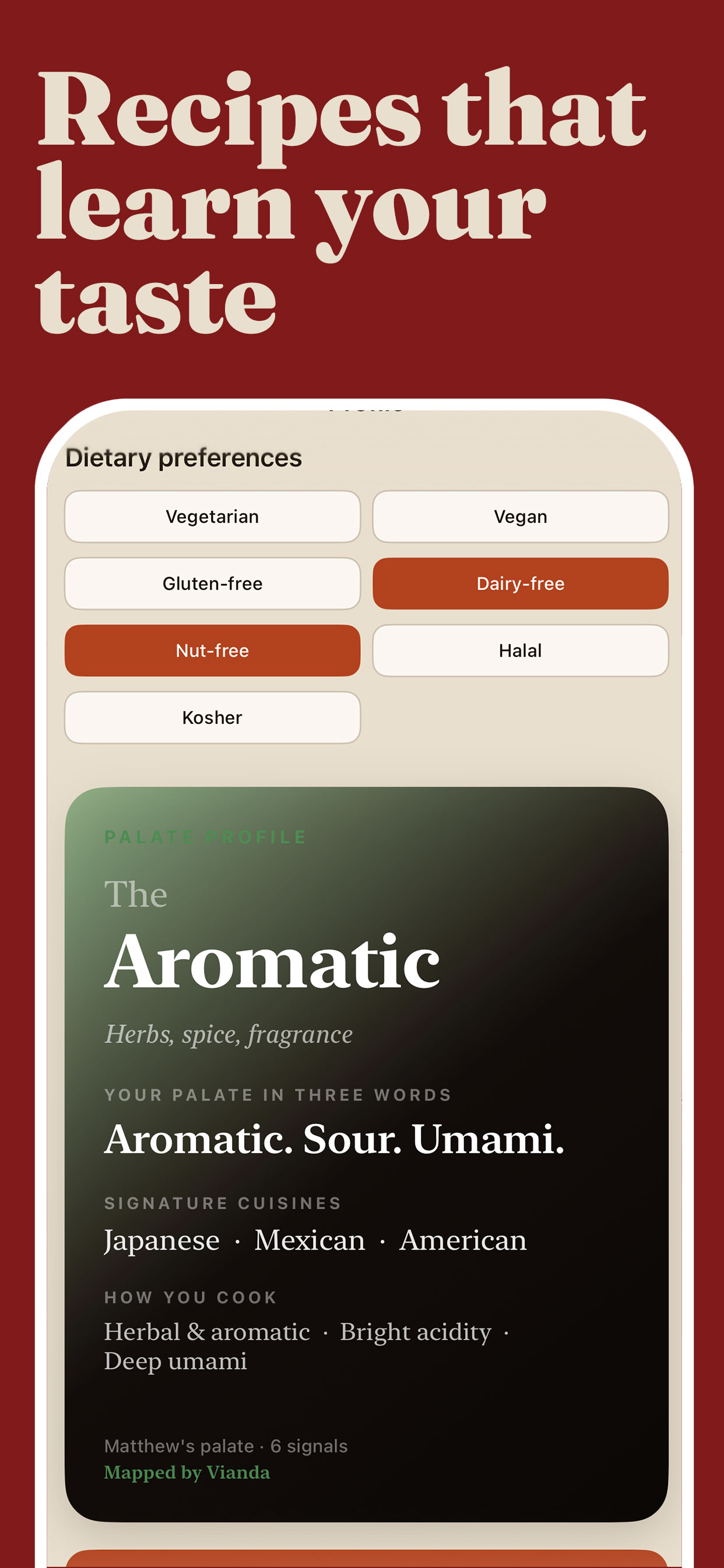 Your palate, read in three words